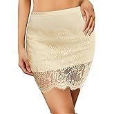 Avidlove Half Slips for Women Slip Skirt Lace Underskirt Anti-Slip Static Resistant Short Underdress Solid Dress