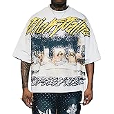 Y2k Grunge Shirts Men Oversized Rapper Graphic Tees 2000s Emo Clothes Vintage Baggy Hip Hop T Shirts