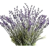 Flojery Artificial Lavender Flowers with Silk Flocked Fake Lavender Plant for Wedding Home Table Centerpiece Decor-Pack of 4