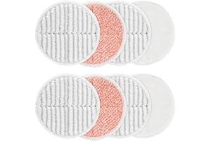 Zeekech 8 Pack Mop Pads Replacement Compatible with Bissell Spinwave 2124, 2039A, 2307, 23157, 23159, 20393, 20399 Hard Floor Spin Mop, 2 Soft Pads, 4 Scrubby Pads, 2 Heavy Scrub Pads