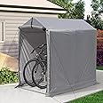 Raysfung Outdoor Storage Shed 6 x 3Ft Heavy Duty Portable Storage Shelter with Roll-up Zipper Door for Bike, Mower, Garden Storage