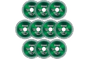 MOPKIUTR 10 Pack 4.5 Inch Indestructible Disc 2.2 for Angle Grinder 7/8'', Indestructible Disc for Grinder,Composite Multifunctional Cutting Discs for Smooth Cutting、 Chamfering、 Grinding Materials（115mm）