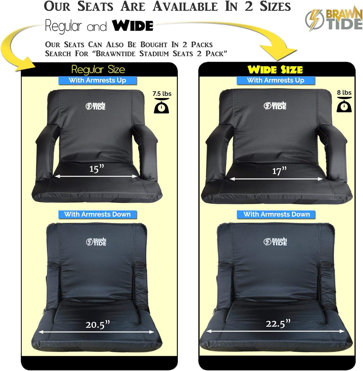 brawntide portable stadium seat chair