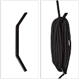 Relaxdays Bike Storage Ceiling Mount Lift 20kg Rope Garage Cellar Black view 8