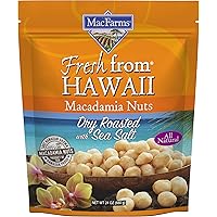 Macadamia Nuts | MacFarms Dry Roasted Macadamia Nuts 24 OZ (1 Pack) - Premium Roasted Nuts with Sea Salt Fresh From Hawaii, S