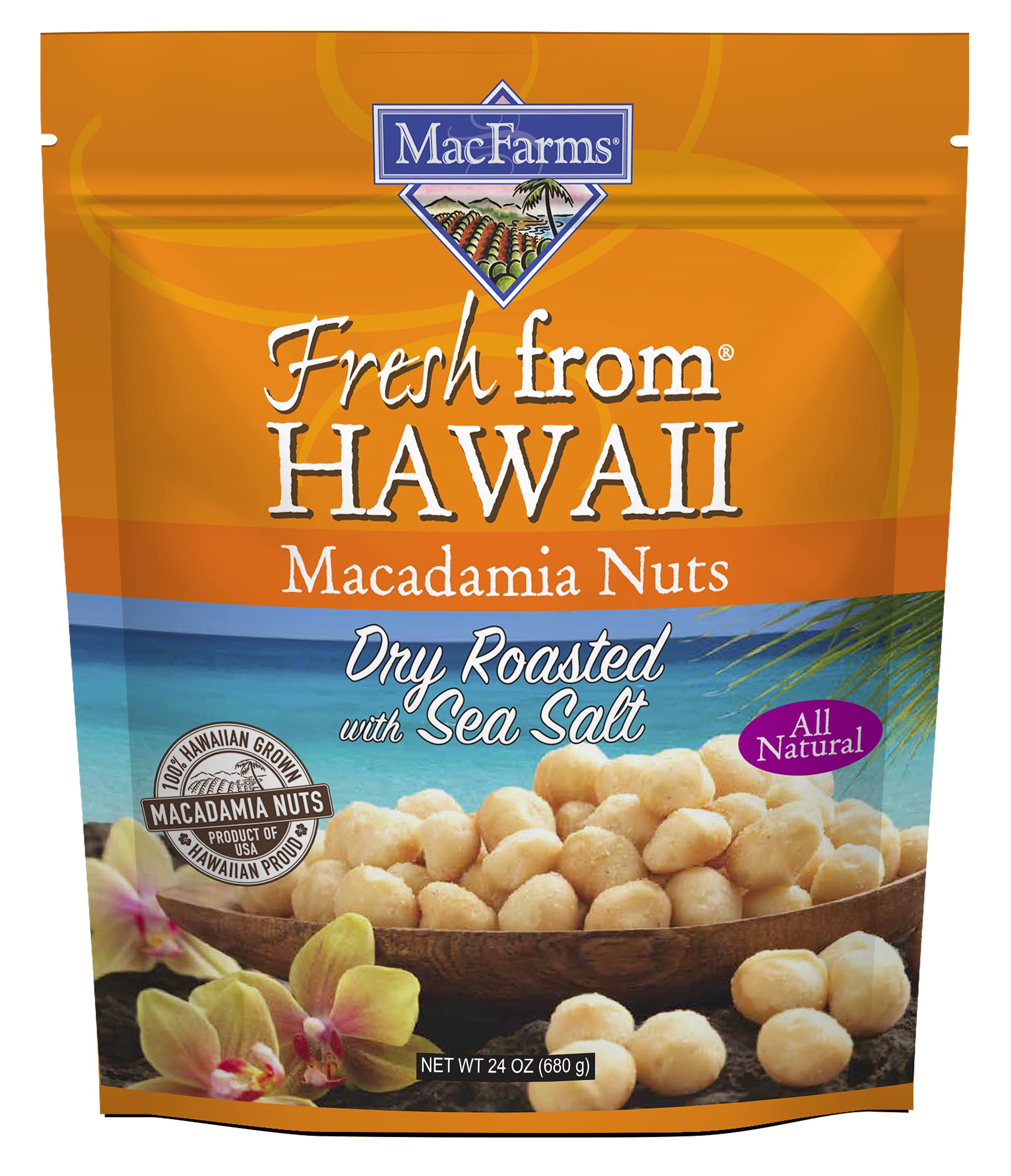 Mua Macadamia Nuts MacFarms Dry Roasted Macadamia Nuts 24 OZ (1 Pack) Premium Roasted Nuts
