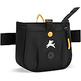 OllyDog Backcountry Day Bag | Hands-Free Dog Training Treat Pouch | Fanny/Hip Pack with Zipper Closure & Built-in Poop Bag Dispenser | Removable Waist Clip (Raven S'25)