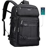 PIJUSHI Travel Backpack for Women Men Flight Aprroved Carry on Bag Large Casual Luggage Backpack Fit 16 inch Laptop(PE050 Black)