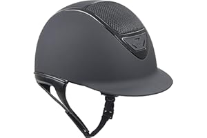 IRH INTERNATIONAL RIDING HELMETS IRH XLT Horse Riding Helmet, Matte Black with Glossy Frame (X-Large)