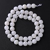 10MM 38PCS Natural Stone White Moonstone Gemstone Semi Precious Beads for Jewelry Making DIY Bracelet
