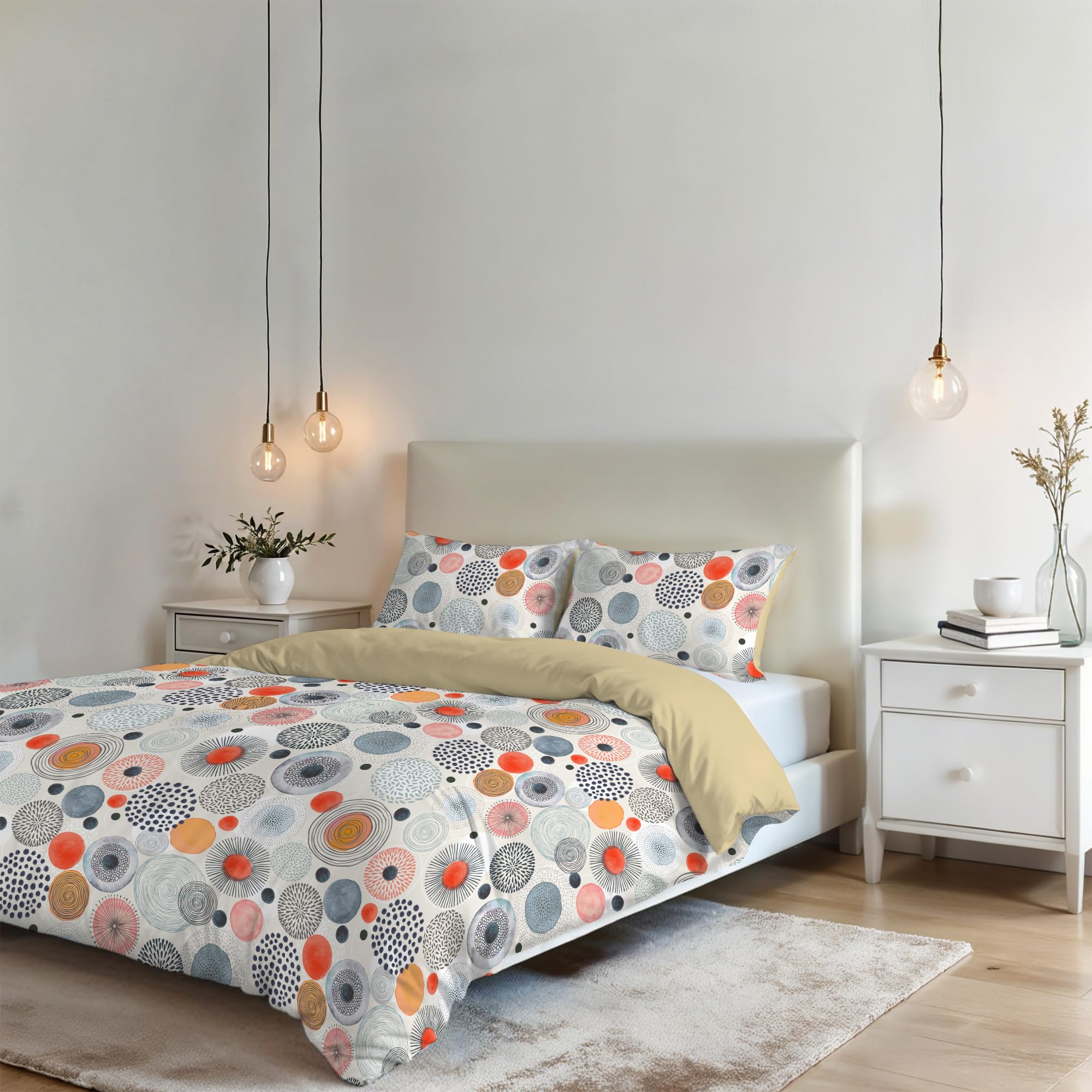 Italian Bed Linen Sogni e Capricci Fantasy Duvet Cover (Made in Italy), acquerello, double