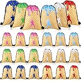 Sunnymove 24 Pack Ice Cream Drip Baseball Drawstring Bags Baseball String Backpacks, Sport Party Drawstring Goodie Favor Bags for Sport Lover Team Gift Birthday Party Supplies
