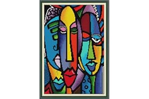 Bilrost Cross Stitch Kits for Beginners Needlepoint Kits for Adults Stamped Cross Stitch Kits for Adults DIY 14CT Embroidery Patterns Stitches Kit-Mask 11.02x15.75 inch