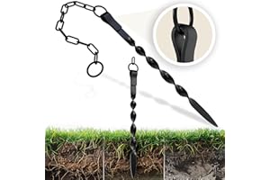 Rain Chains Direct - Rain Chain Ground Anchor/Stake - Aluminum - Black Powder Coated - for Rain Chains