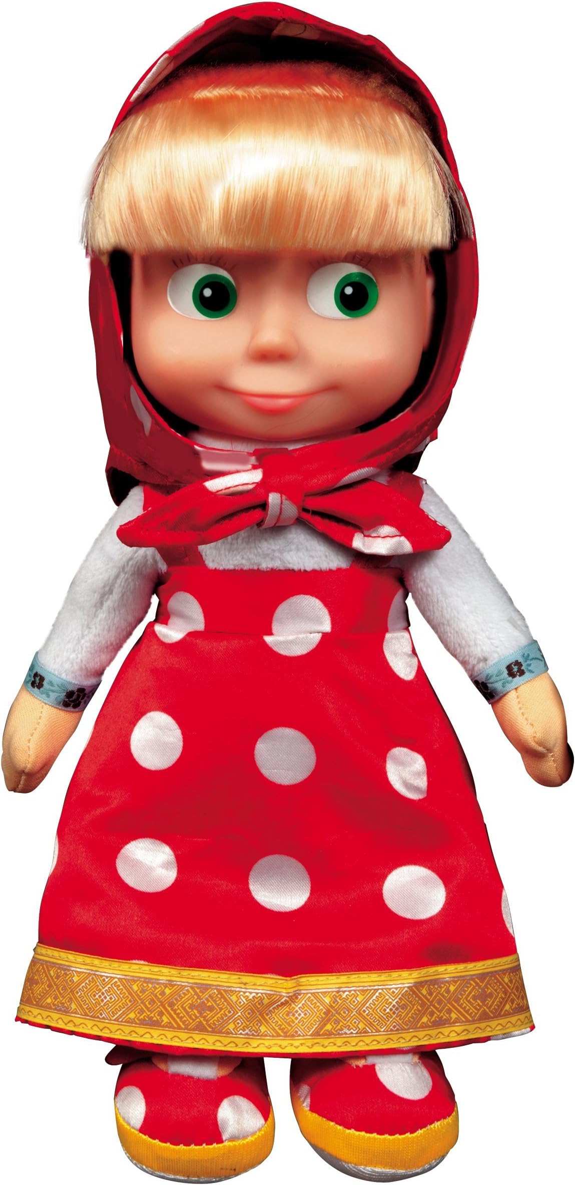 rukauf Mascha Mascha and the Bear in a Red Dress Rag Doll/29 cm Large Expanding and with Music & MASHA Masha i Medved/Plush –