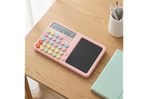 Voice Version Handwriting Board Calculator with Memo Pad, Multifunctional Desktop Office Draft Accounting Tool with Large Dis