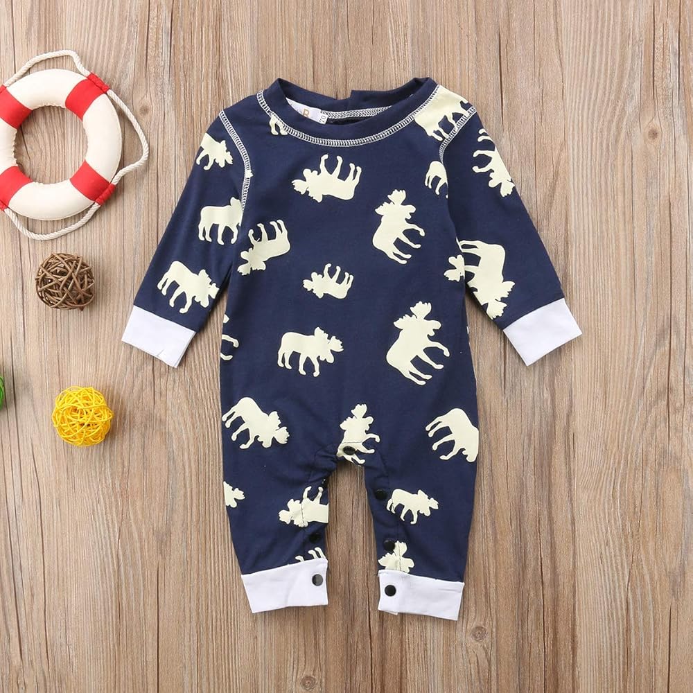 navy romper baby boy