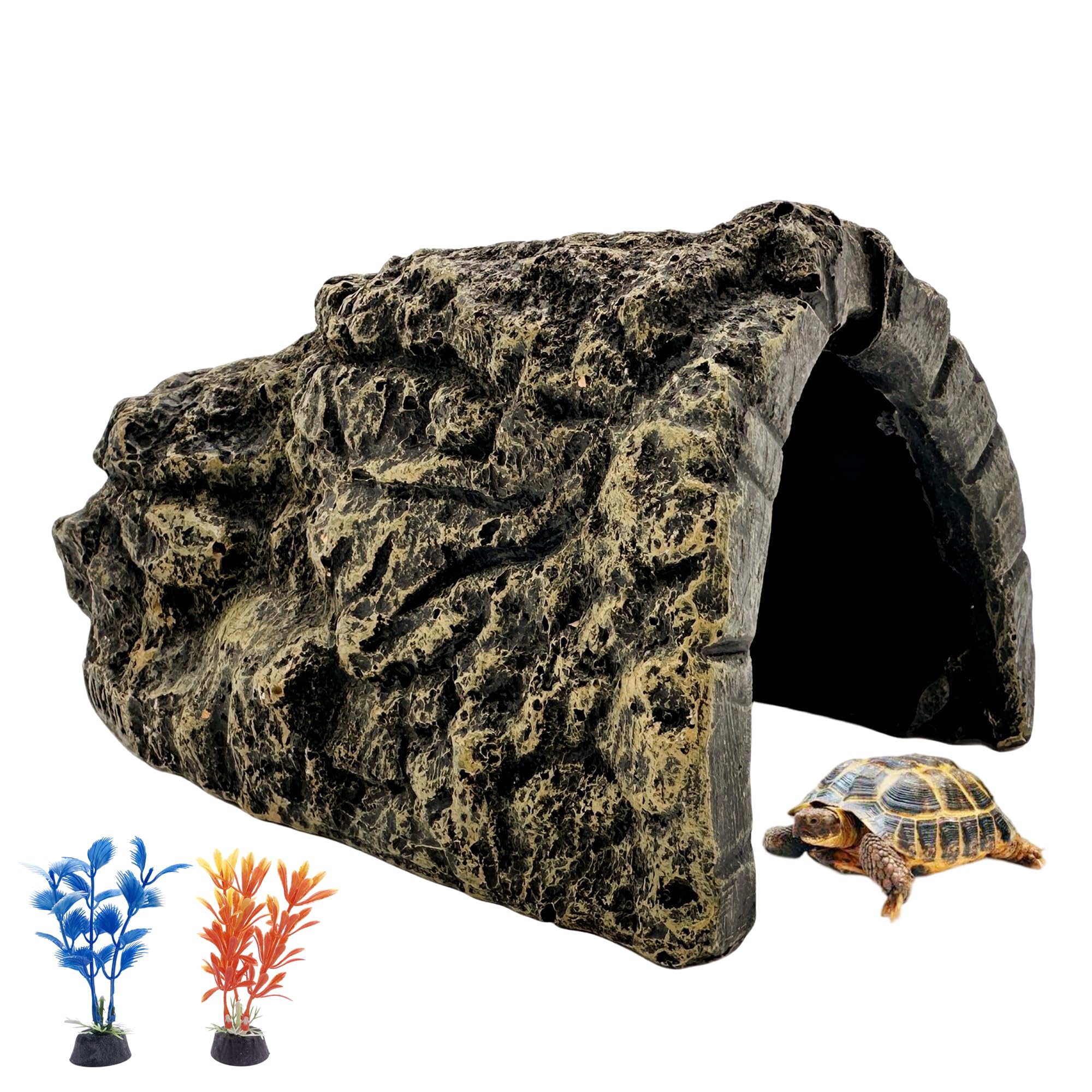 M2cbridge Aquarium Decorations Fish Hideout House Shelter Betta Cave (Rock Hide Cave)