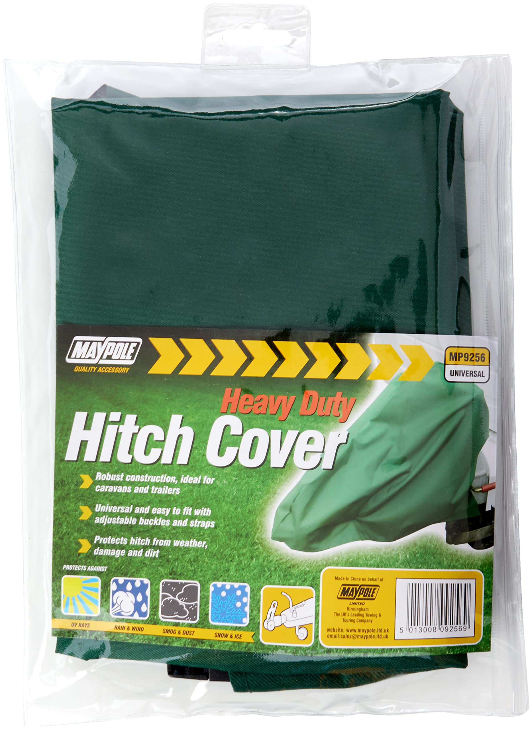 Maypole Universal Heavy Duty Caravan Hitch Cover, Green