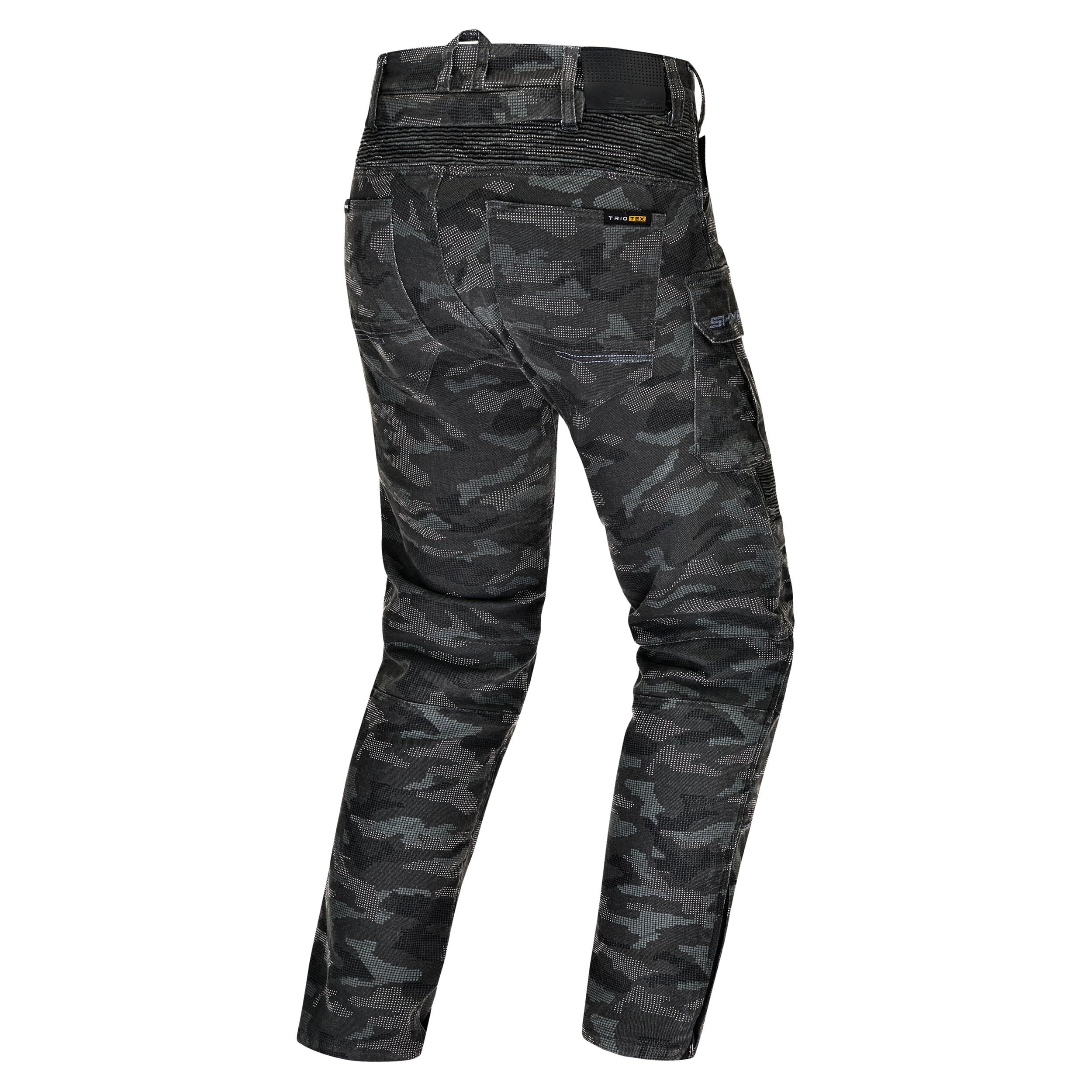 SHIMA Giro 3.0 Motorrad Hose Herren mit Protektoren AirForce Knieprotektoren Motorradhose Kurzgrößen Hosen für Mann Protektorenhose Textilhose Urban Stretch Cargohose Lang (Männer, Camo, 32/34) 4