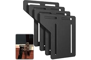 POROHOM 4 PCS Bed Frame Brackets Adapter for Headboard Extra Heavy Duty,Bed Frame Adapter Brackets, Queen Bed Modification Plate,Bed Headboard Frame Conversion Kit ,Headboard Attachment Bracket with Hardware