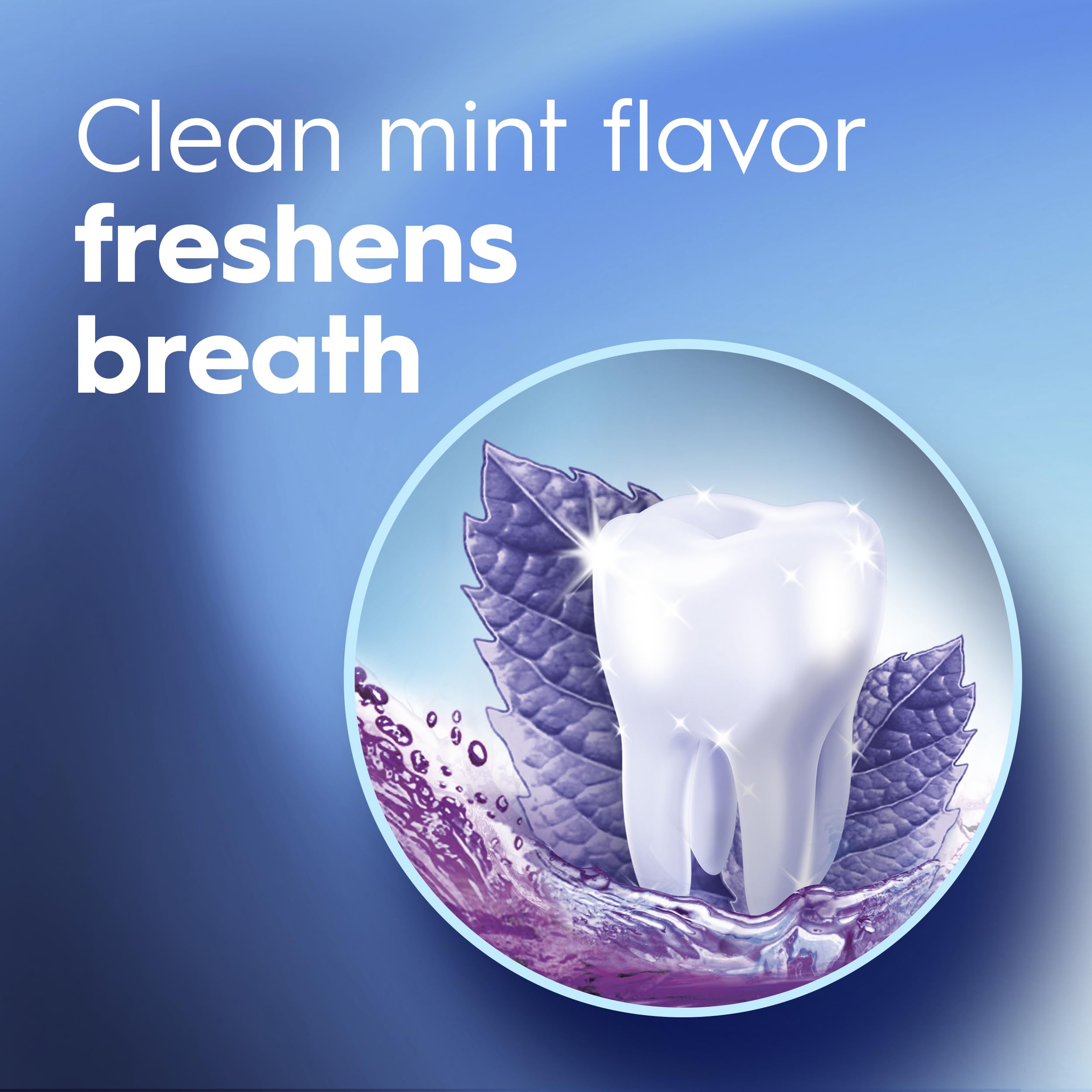 Crest Mouthwash/Mouth Rinse, 3D White Brilliance Whitening, Alcohol Free, Clean Mint, 2x1L (33.8 fl oz)