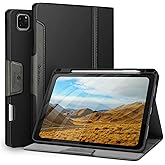 Antbox Case for iPad Pro 11 inch 4th Generation (2022)/3rd/2nd/1st Gen Vegan Leather with Pencil Holder Auto Sleep/Wake Function iPad Pro 11 Cover (Black)