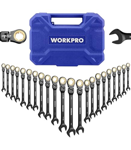 WORKPRO 22-Piece Ratcheting Wrench Set, Ratchet Combination