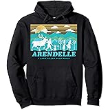Disney Frozen 2 Arendelle Group Silhouette Poster Pullover Hoodie