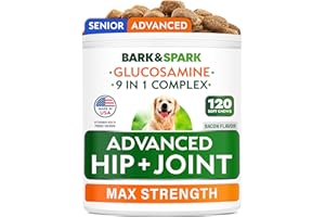 Advanced Glucosamine Chondroitin for Dogs Senior - Hip Joint Pain Relief Pills - Dog Joint Supplement Large Breed & Small - M