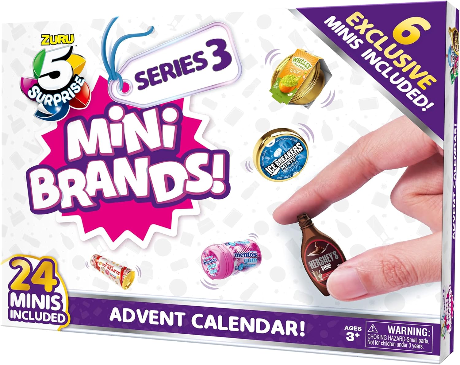 Advent Calendars - 5 Surprise Mini Brands Series 3 Limited Edition 24-Surprise Pack Advent Calendar with 6 Exclusive Minis by ZURU