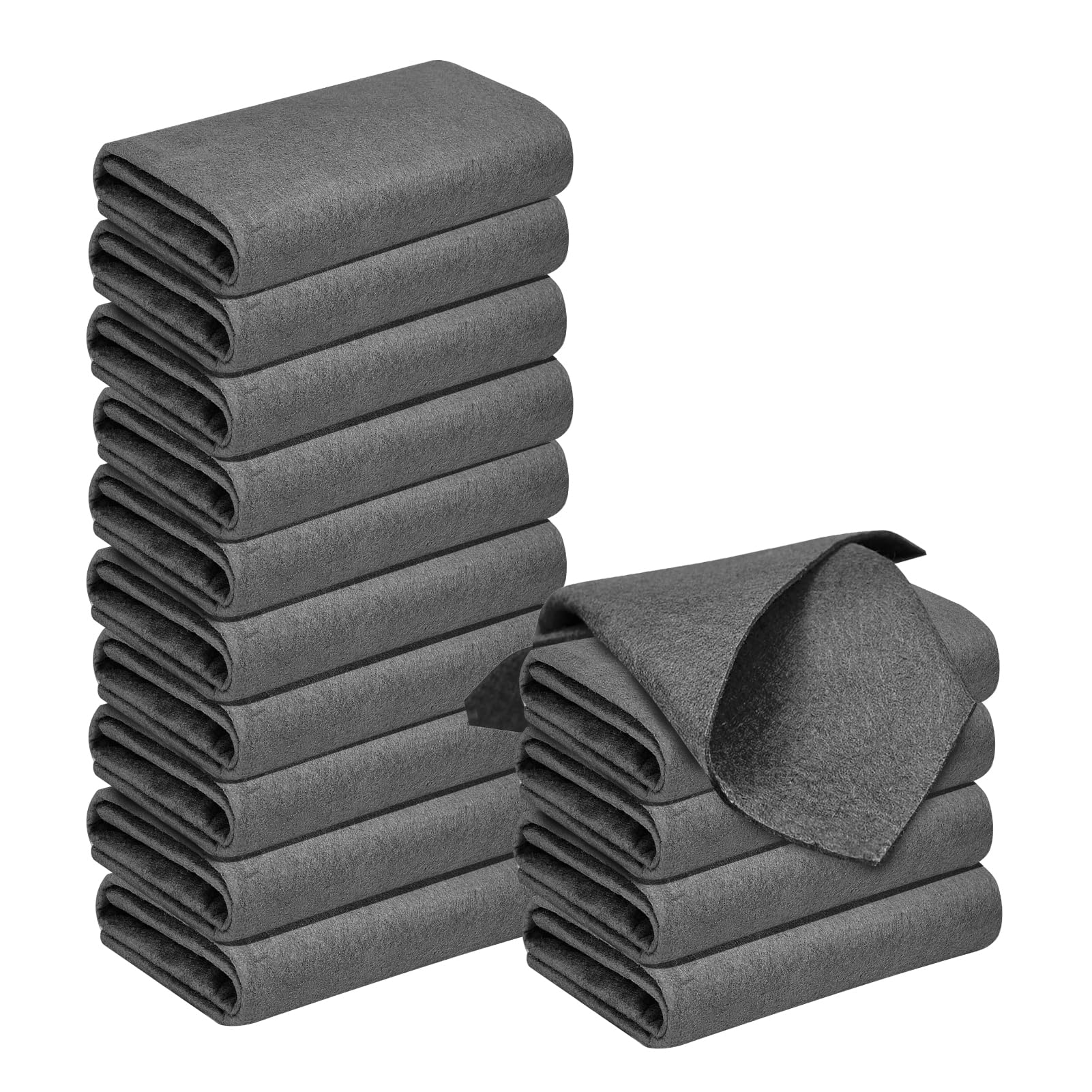 Lusee Microfibre Cleaning Cloth 30x30cm, Pack of 15 Thickened Magic Cleaning Cloth Reusable Cleaning Cloths Microfibre Towel for Window Mirrors Car Bathroom Kitchen