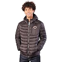 Ultra Game NFL Men's Full-Zip Hooded Puffer Jacket