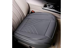 kingphenix Premium PU Car Seat Cover - Front Seat Protector Works with 95% of Vehicles - Padded, Anti-Slip, Full Wrapping Edg