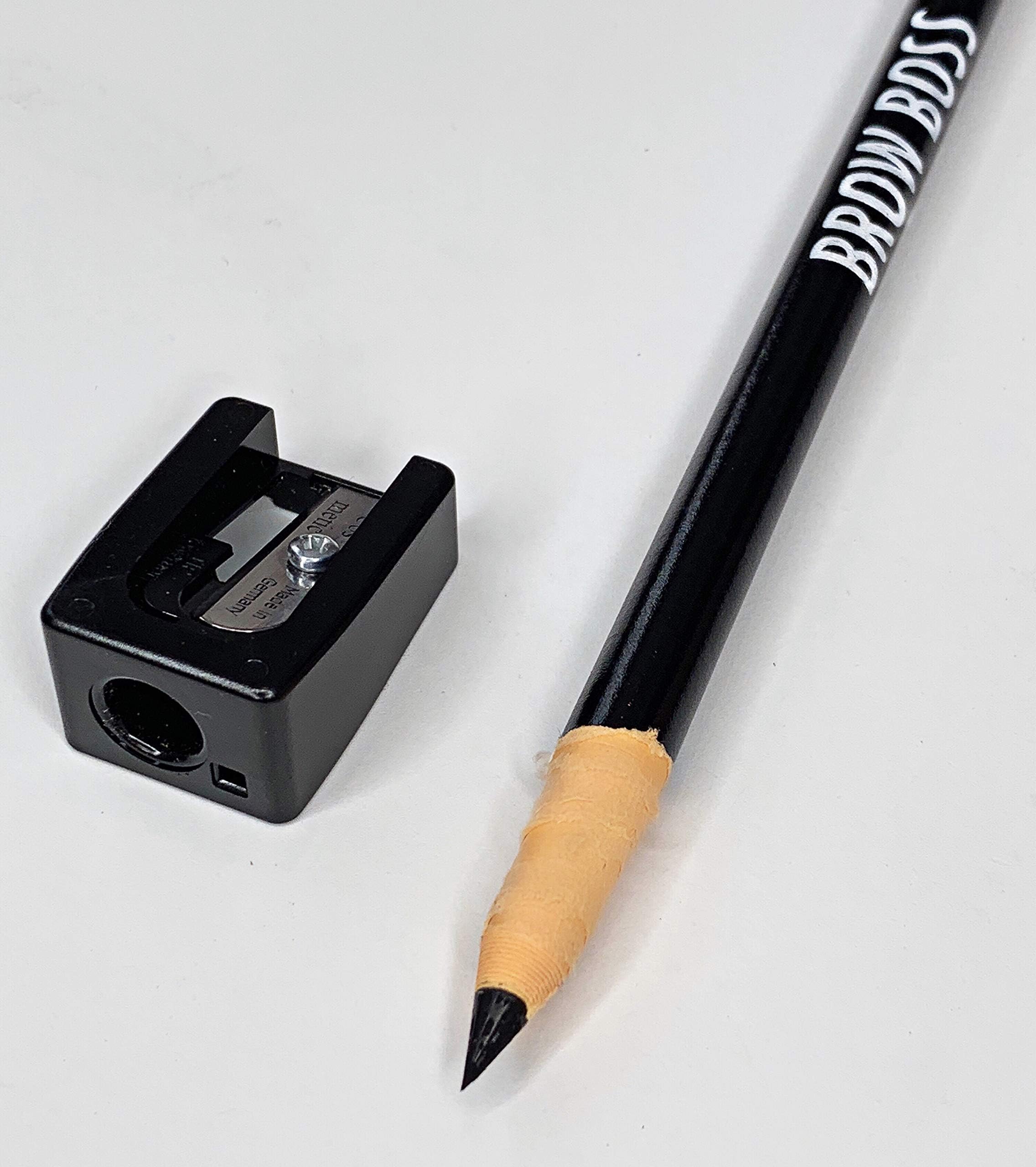 Best Microblading Pre Draw Pencils, Black with Sharpener (3 Pack)