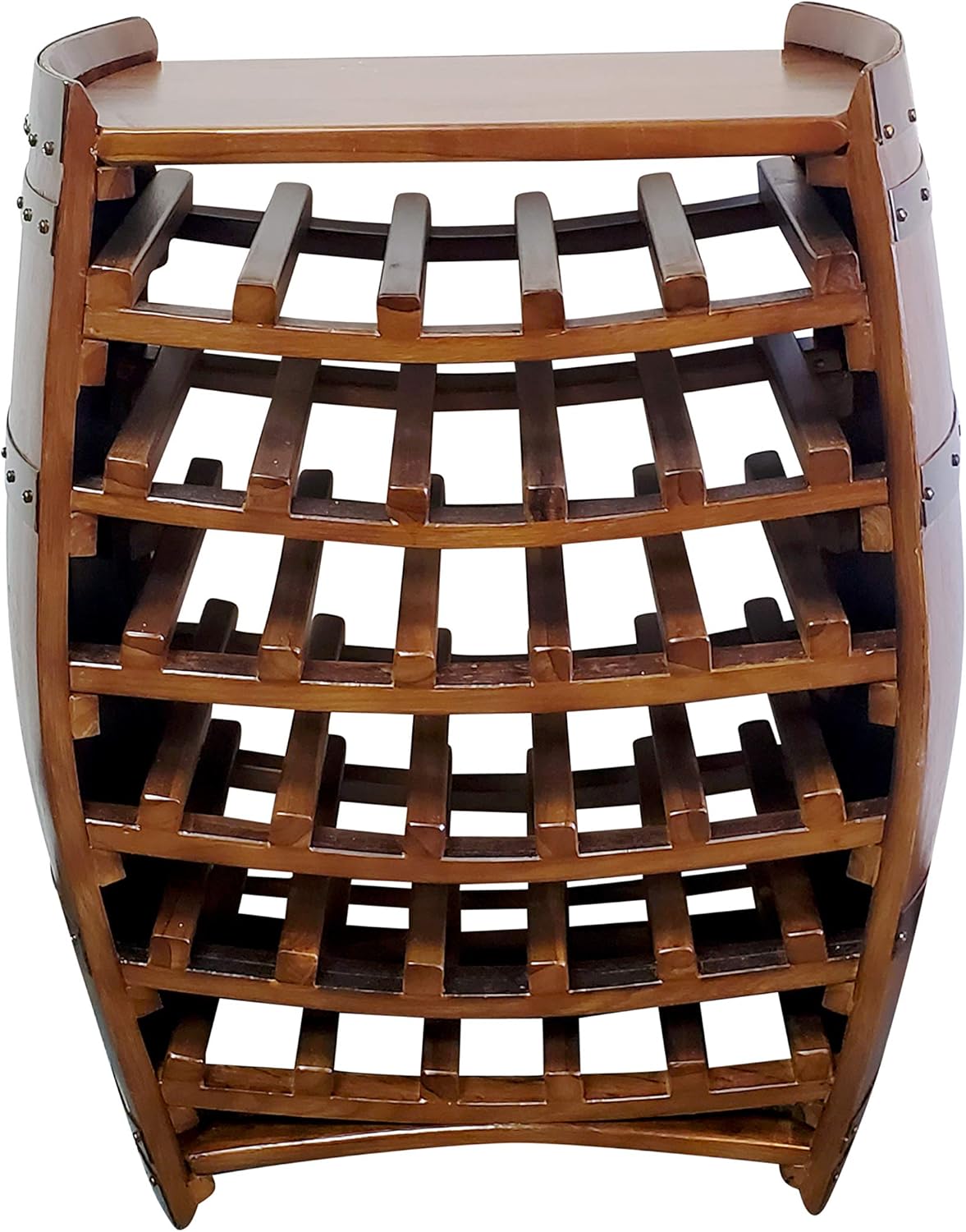 wood wine rack plans on Amazon Com Mgp Whole Barrel Wine Rack With Teak Counter Top Free Standing Wine Racks Garden Outdoor