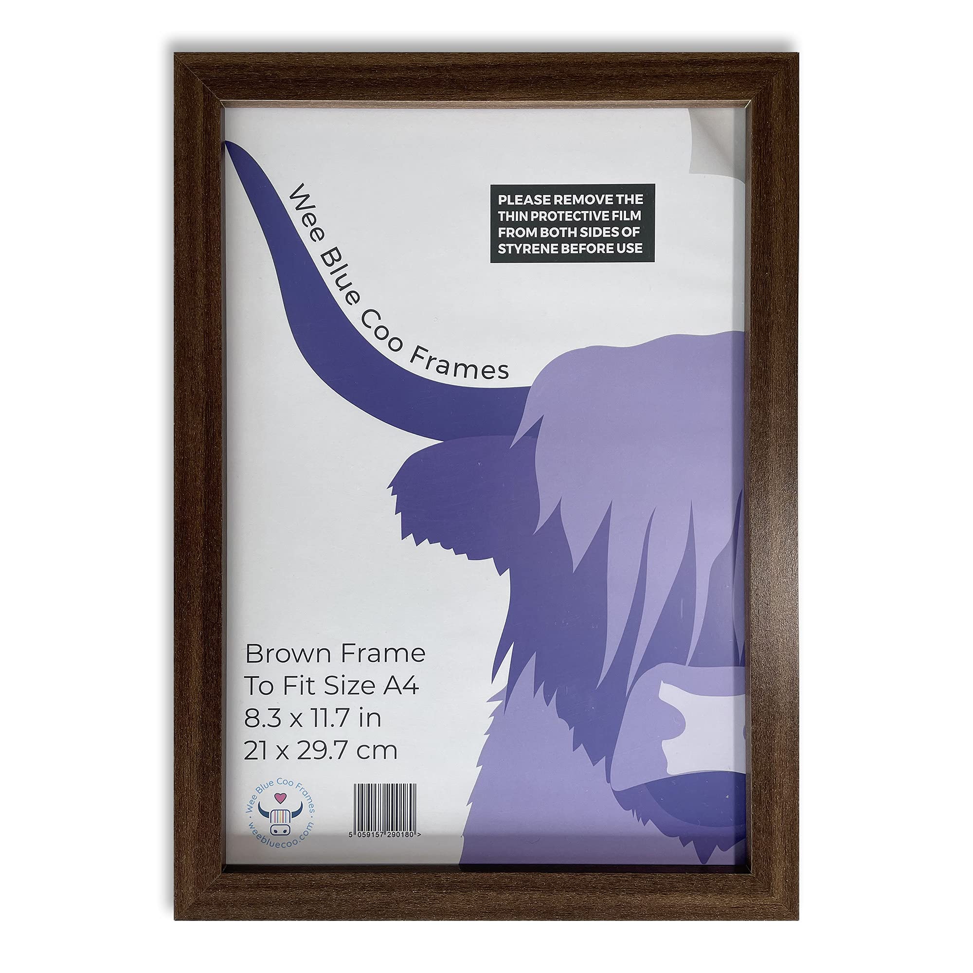 Dark Oak Brown A4 Picture Frame For Art Print Poster Photo or Certificate