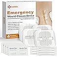 Carbou Emergency Wound Closure Strips - 4 Pack Butterfly Bandages For Laceration Care