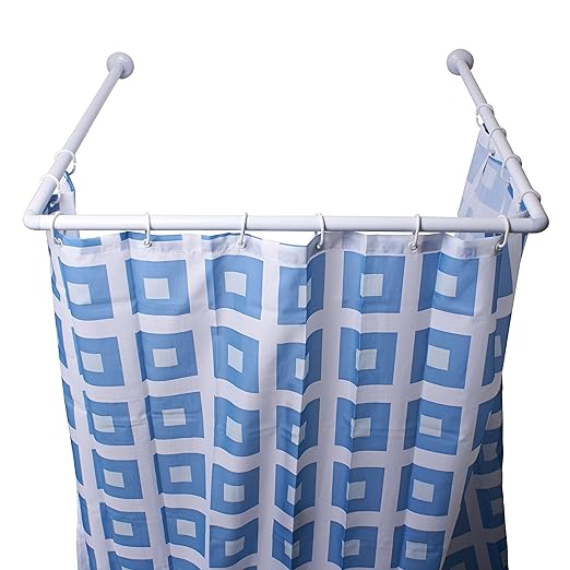 MSV Duschstange Duschvorhangstange Ecke, Nische 80x80x80 cm