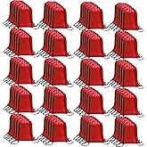 100 Pack Drawstring Bags Bulk, Red Bulk Draw string Backpacks Cinch Snack Gym Draw String Bags for Women Men (Red,100Pcs)