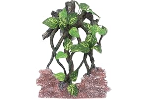 AQUA KT Reptile Climb Tree Branch Rock Background Decoration with Suction Cup for Terrarium Amphibian Lizard Snake