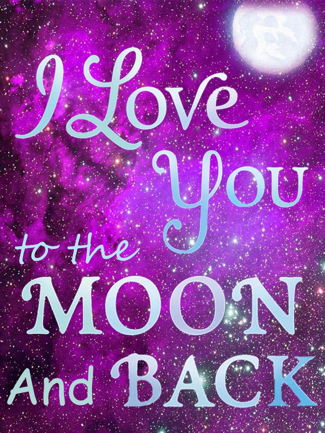 DIY 5D Diamond Painting Kits for Adults, Full Drill I Love You to The Moon and Back Embroidery Rhinestone Cross Stitch Arts Craft Supply for Home Wall Decor (Love You Moon(30X40))