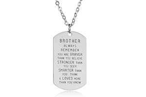 YEEQIN Always Remember You Are Braver Than You Believe Inspirational Necklace For Family Member