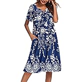 Ekouaer Women's House Dress with Pockets