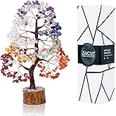 ZAICUS Seven Chakra Crystal Tree of Life Gemstone Chakra Tree Bonsai, Feng Shui Room, Crystal Office Room Décor Housewarming Gifts Home, Birthday Gifts for Women, Sister & mom, Tree Healing Crystals,