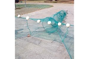 Lawaia Crawfish Trap Fish Trap Fishing Net Collapsible Crab Trap/Portable Minnow Trap Folded Cast Net with Float and Chain for Shrimp,Lobster,Crab