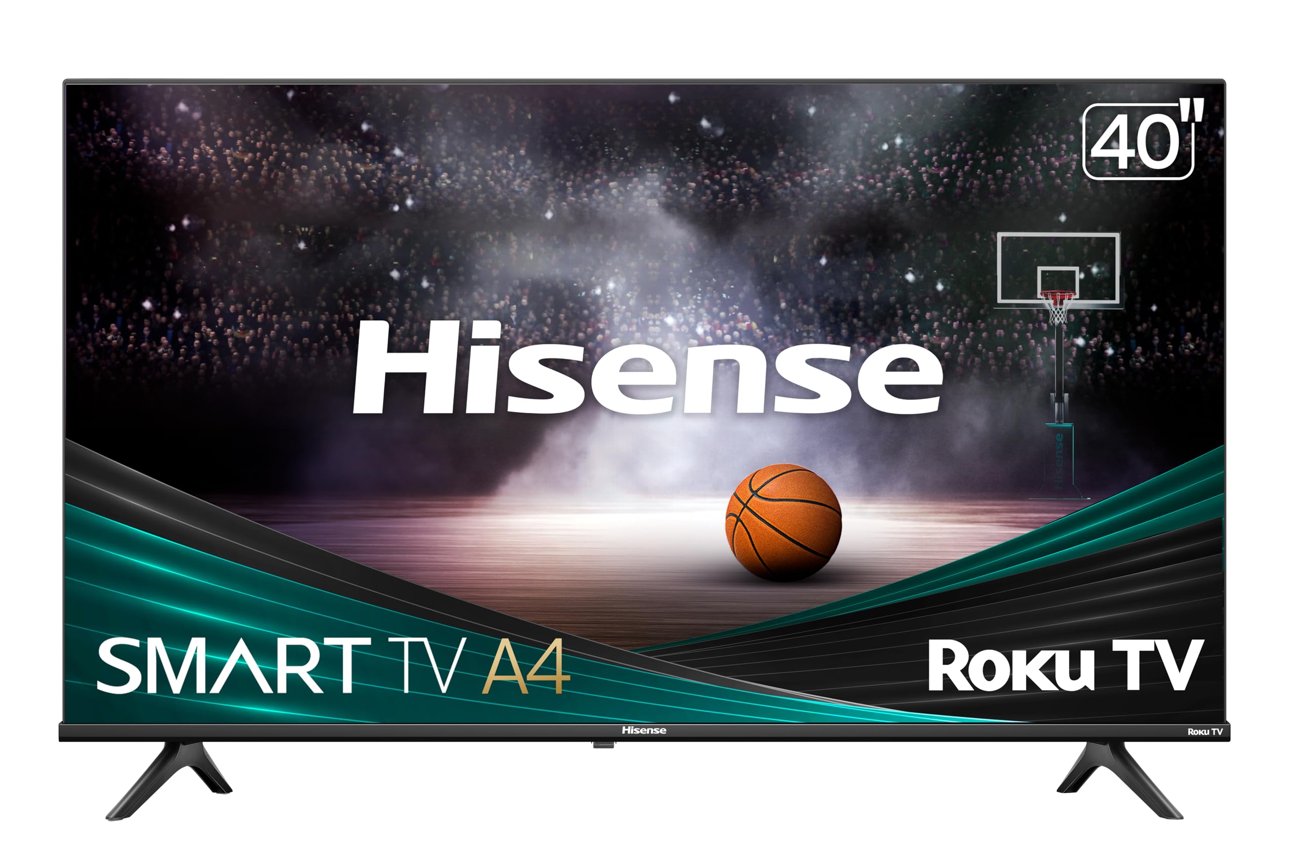 Hisense 40-Inch Class A4 Series FHD 1080p Smart Roku TV with Alexa Compatibility (40A4NR) - Dolby Audio, Slim Bezel Design, Google Assistant Image