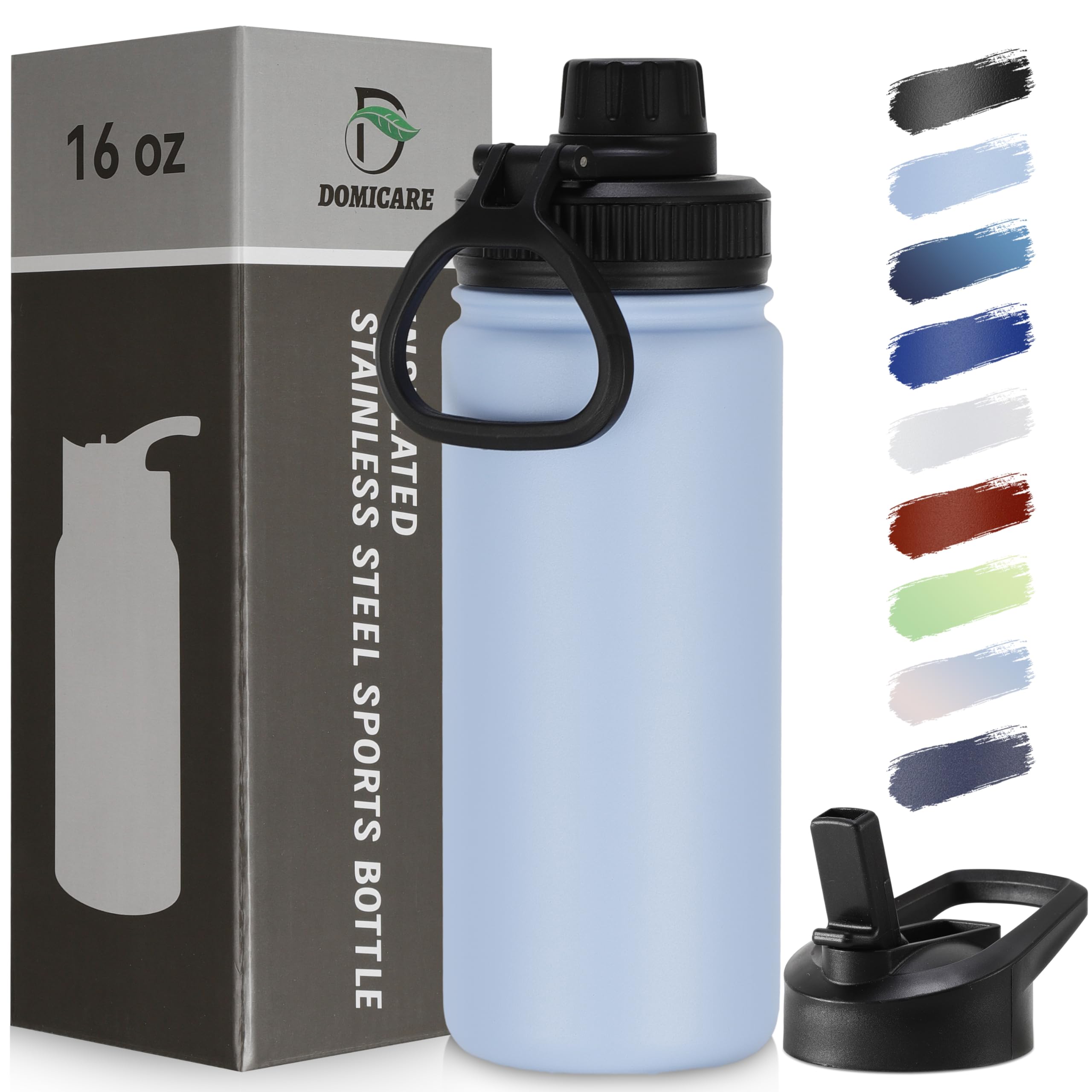 DOMICARE 16 oz Kids Water Bottle for School