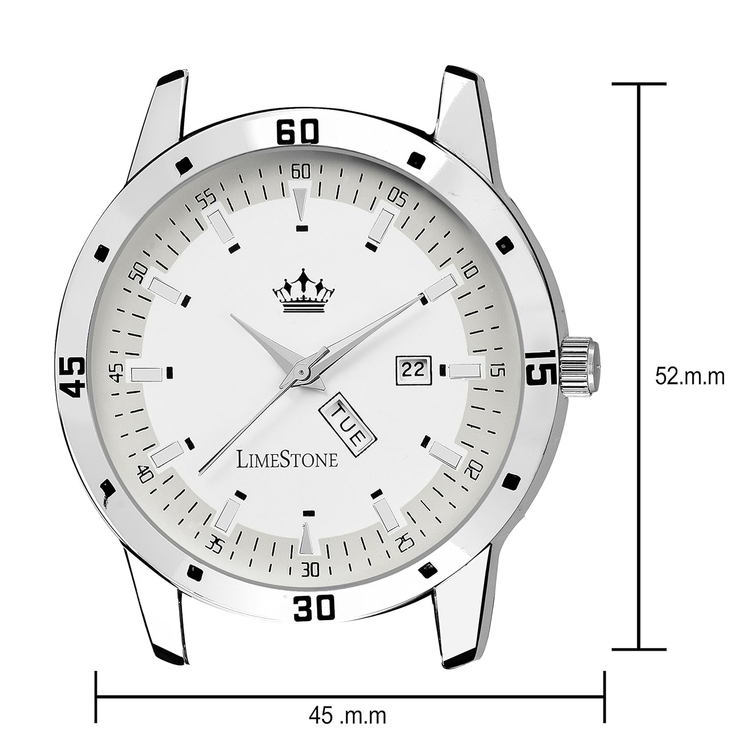 limestone analogue white dial men's & boy's watch - ls2708