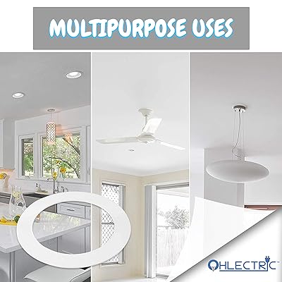 Buy Ohlectric Goof Ring For Wall Led Light Goof Ring For Ceiling And Wall Fixtures Pack Of 6 Recessed Trim Ring For Lights Circular Ceiling Ring White 3 Goof
